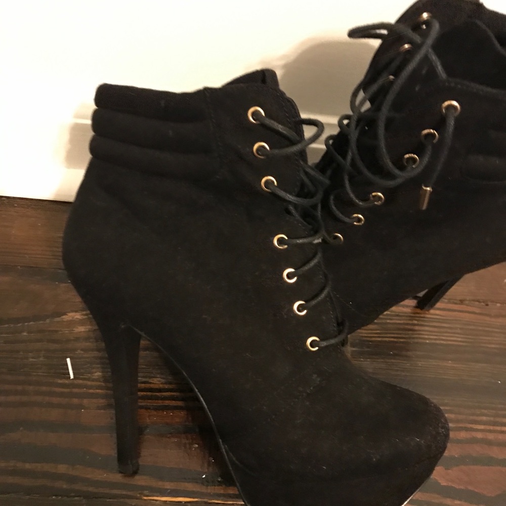 Zara High Heel Black Booties